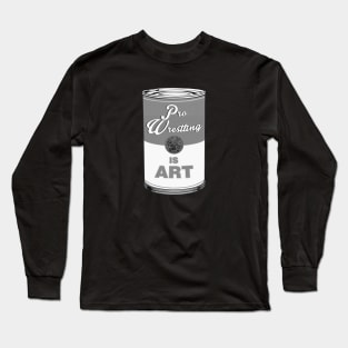 Pro Wrestling is (pop) Art - Black and White Long Sleeve T-Shirt